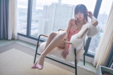 雪琪SAMA - 粉色连衣裙 [42P 355M]